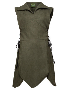 Medieval wool tunic model Galatea, green