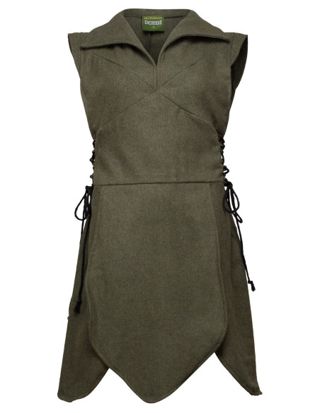 Medieval wool tunic model Galatea, green