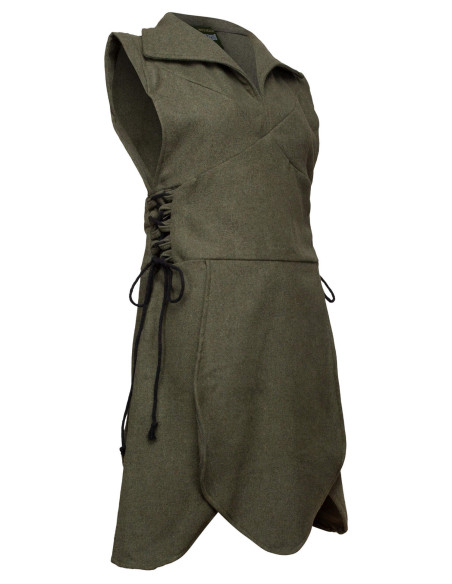 Medieval wool tunic model Galatea, green