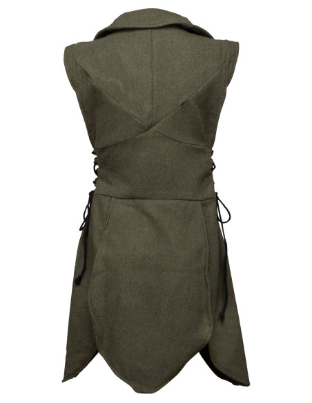 Medieval wool tunic model Galatea, green