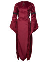 Medieval velvet dress model Antaris, burgundy color