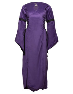 Medieval velvet dress model Antaris, violet color