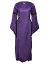 Medieval velvet dress model Antaris, violet color