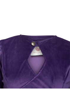 Medieval velvet dress model Antaris, violet color 2