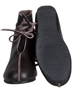 Medieval leather boots model Einhard, brown 2