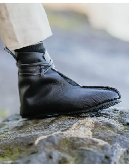 Medieval leather boots model Einhard,...