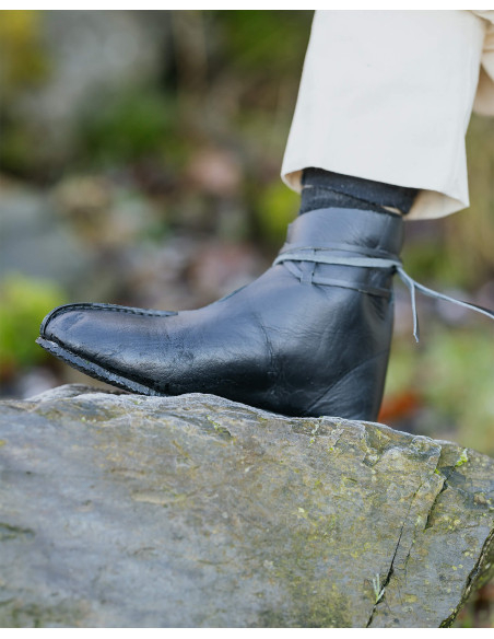 Medieval leather boots model Einhard,...