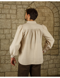 Medieval cotton shirt model Ansgar, natural white 2