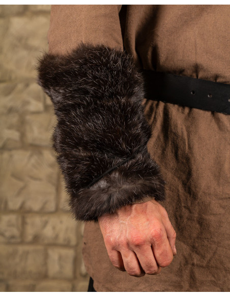 Viking bracelets made of rabbit skin...