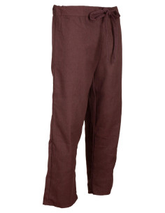 Medieval cotton pants model Laureano, brown 2