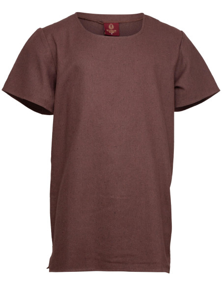 Basic medieval tunic cotton, brown color