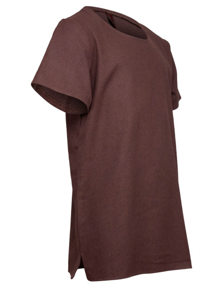 Basic medieval tunic cotton, brown color