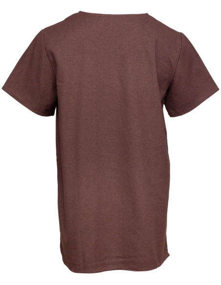 Basic medieval tunic cotton, brown color