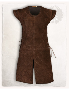 Medieval armor made of suede model Brandon, brown