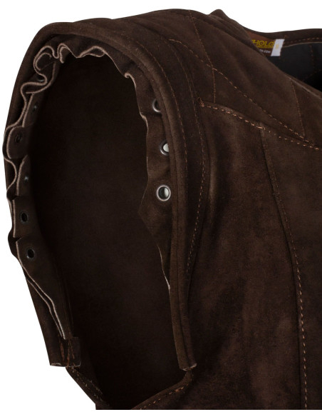 Long medieval vest in suede model...