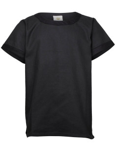 Short medieval cotton tunic model Holgar, black color