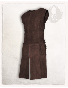 Medieval tabard in suede model Justus, brown color