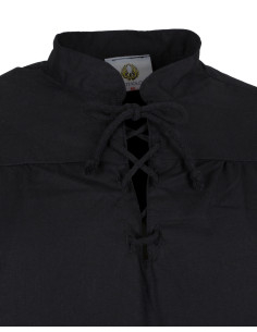 Medieval cotton shirt model Roland, black color 2