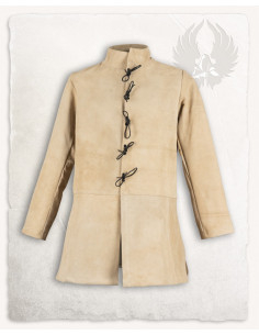 Medieval suede jacket model Tilly, sand color