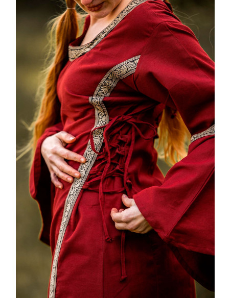 Medieval dress woman model Sophie, Red