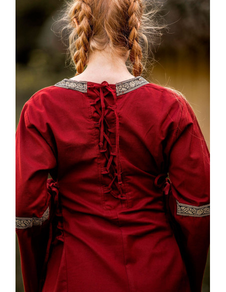 Medieval dress woman model Sophie, Red