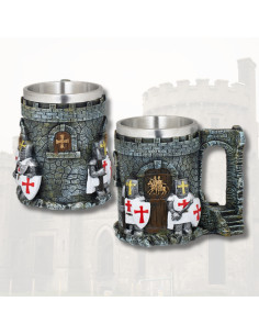 Medieval Mug in Resin Templar Knights