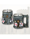 Medieval Mug in Resin Templar Knights