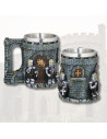 Medieval mug in resin Castle Knights Templar