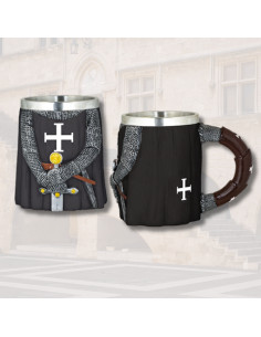 Medieval mug in resin design Knight Templar