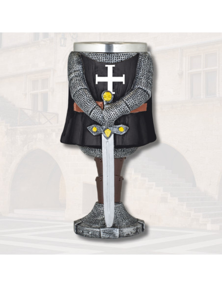 Medieval Cup in Resin Design Templar...