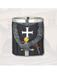 Medieval resin shot glass design Knight Templar