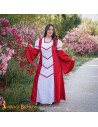 Medieval dress of Damsel Isabel, white-red
