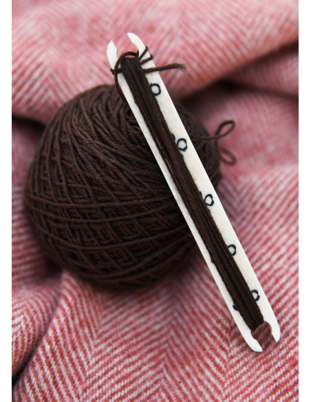 Bone shuttle with Celtic knots