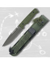 K25 tactical knife with green rubber handle (28.2 cm.)