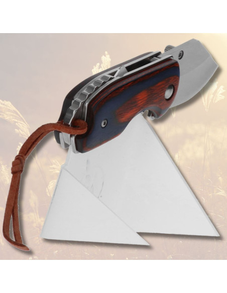 Small bicolor knife with cord (11 cm.)