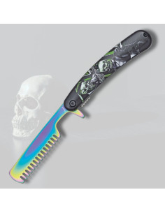 Albainox Barbera Skull Design Comb (22.2 cm)