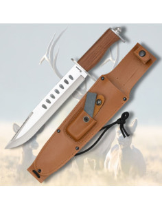 Hunting knife with sheath, hammer, and sharpener (37.5 cm.)