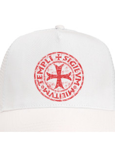 White Trucker Cap Templars 2