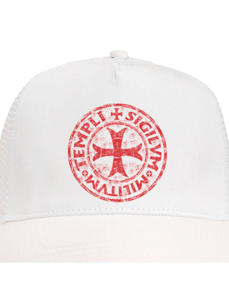 White Trucker Cap Templars