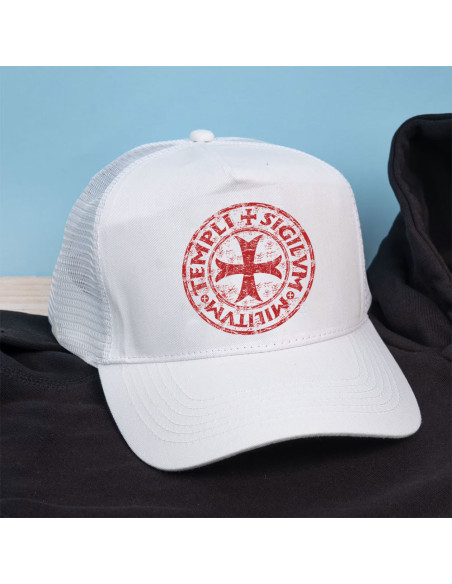 White Trucker Cap Templars