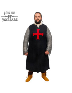 Medieval Crusader Tabard, black color
