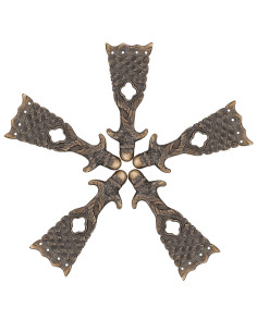 Pack of 5 medieval belt tips brass medieval age