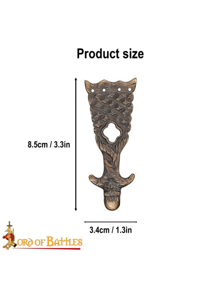 Pack of 5 medieval belt tips brass...