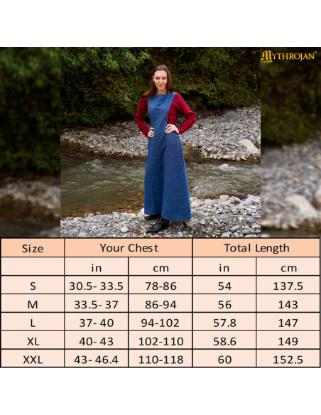 Medieval sleeveless overgown in...