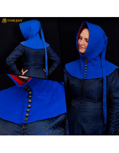 Medieval wool hood with buttons 15th century 2