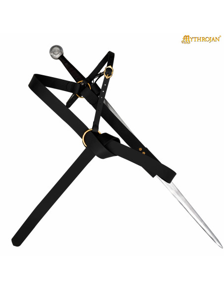 Leather sword sheath model Geralt, black