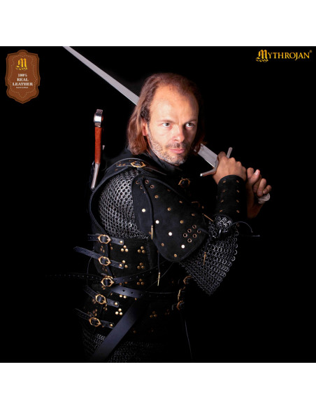 Leather sword sheath model Geralt, black