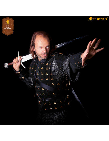 Leather sword sheath model Geralt, black