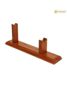 Medieval wooden stand for pirate guns
