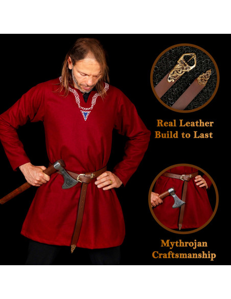 Viking belt in leather Midgard...